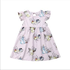 Girls Dress Pink Princess  Belle Snow White-5T